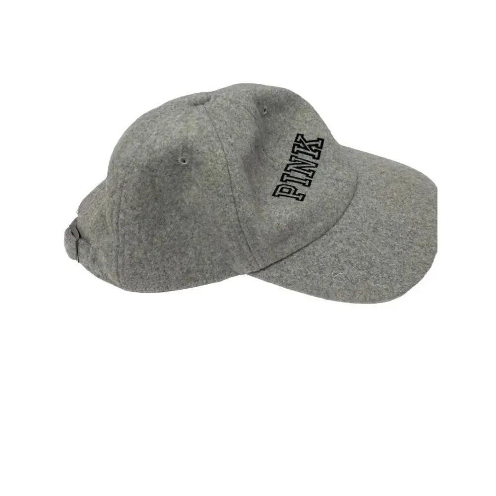 Victoria’s Secret pink gray wool baseball hat